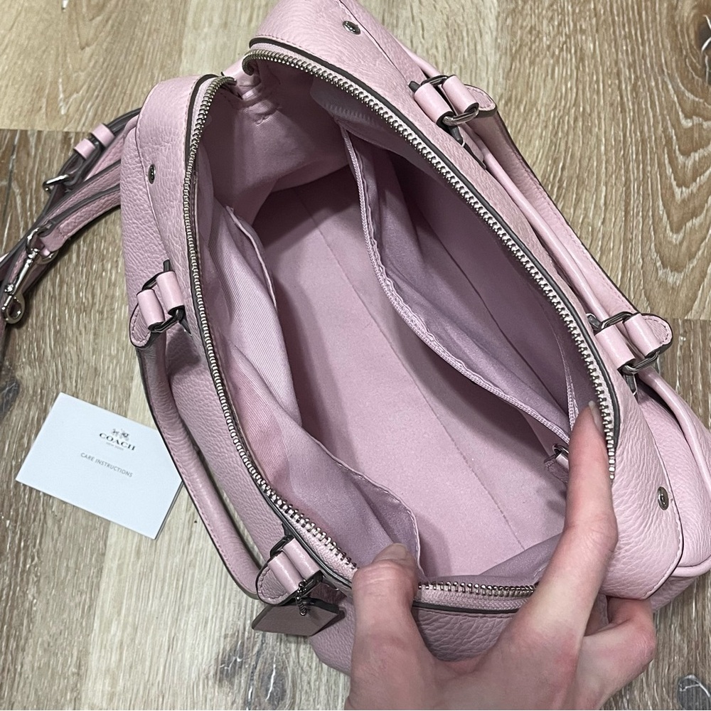 Coach Mini Bennett Satchel With Shoulder Strap (Petal Pink/Silver) - Picture 6 of 11